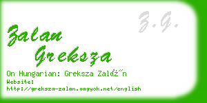 zalan greksza business card